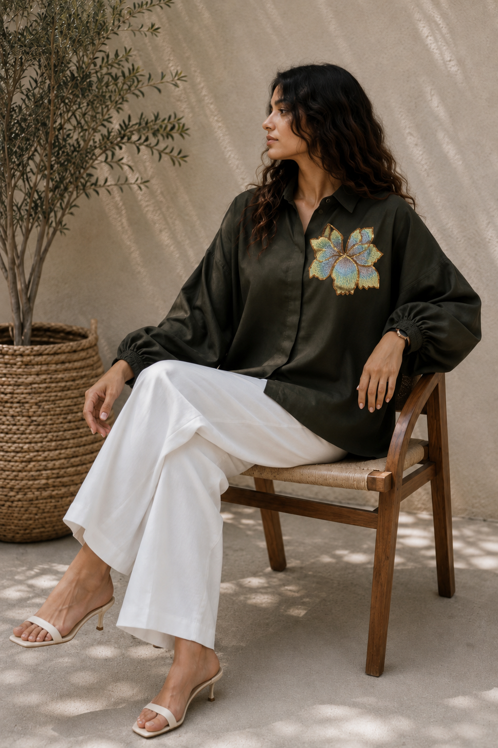 Magnolia Dusk Linen Shirt