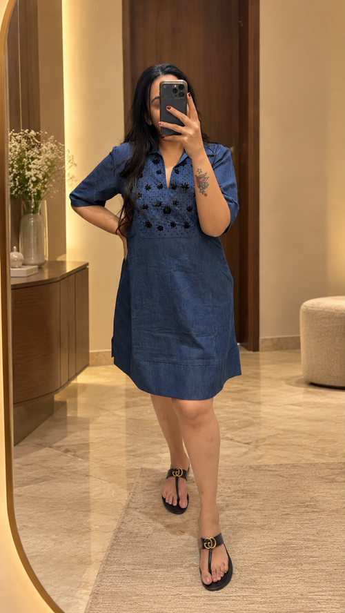 Denim Dusk Knee length dress